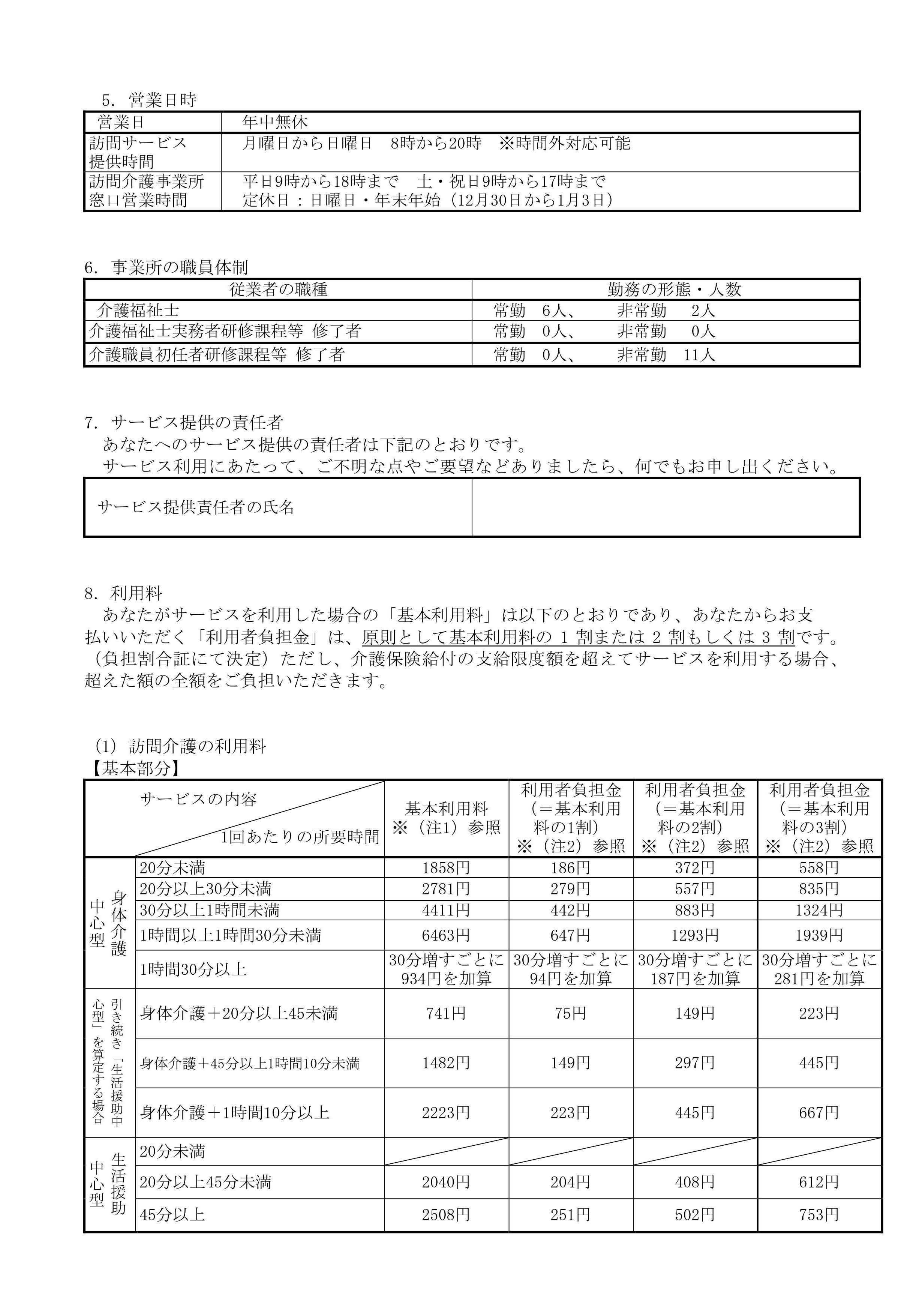 訪問介護重要事項説明書1